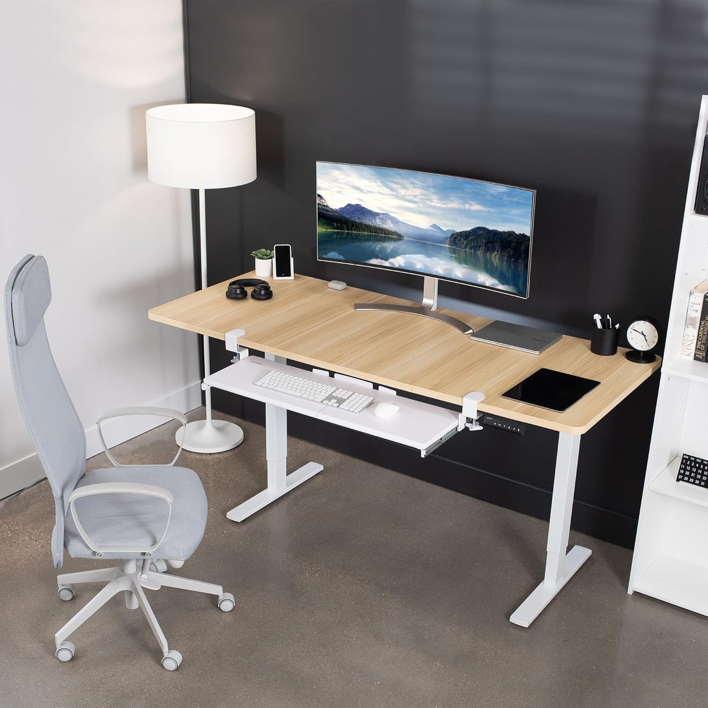 VIVO Large Keyboard Tray Under Desk Pull Out with Extra Sturdy C Clamp Mount System, 27 (33 Including Clamps) x 11 Inch Slide-Out Platform Computer Drawer for Typing, Black, MOUNT-KB05E