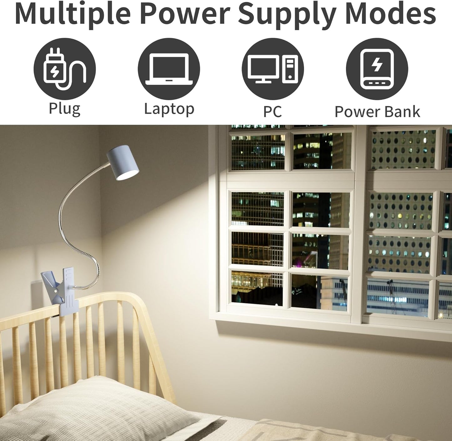 Dott Arts Desk Lamp,USB Clip On Light,Book Lights for Reading at Night,3 Color Modes,10 Brightness Clamp Lights,360° Gooseneck LED Reading Light for Books in Bed,Eye-Care for Home Office,Headboards