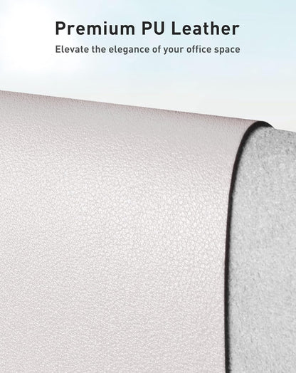 Aothia Leather Desk Pad Protector, Mouse Pad, Office Desk Mat, Non-Slip PU Leather Desk Blotter, Laptop Desk Pad, Waterproof Desk Writing Pad for Office and Home (Brown,23.6" x 13.7") - Colors A