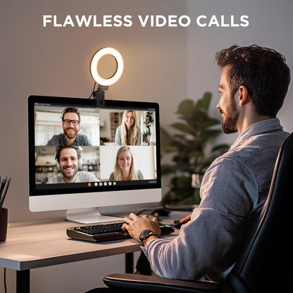 InnoGear Video Conference Light, On-Camera Video Lights for Monitor Desk LED Streaming Lighting with Remote and Touch Control Selfie Zoom Lighting for Computer Webcam Laptop Podcast, Recording