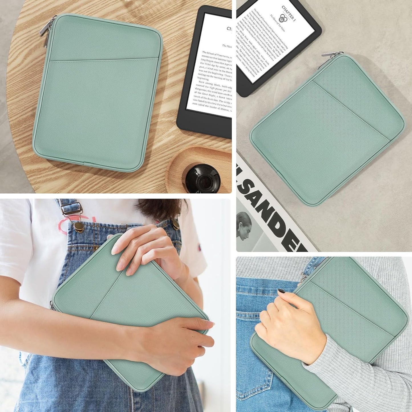 MoKo 9-11 Inch Tablet Sleeve Case, Fits New 11inch iPad Air M4/Pro M5, iPad A16 11", i-Pad 10/9/8/7th/Air 5/4th 10.9"/10.2", Tab S9/S8 11", Protective Bag Carrying Case with Pocket, Dark Gray
