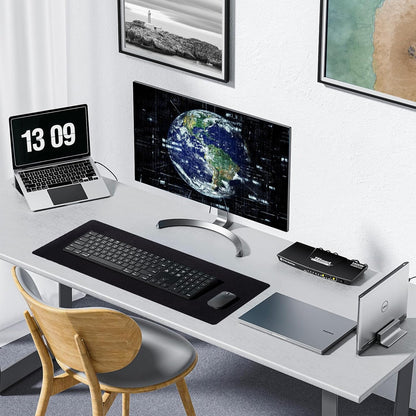 Reniteco Waterproof Large Gaming Mouse Pad with Durable Stitched Edges, Non-Slip Rubber Base, Grainy Jacquard Mouse Mat Desk Pad for Home Office Gaming, 31.5''x11.8''x0.12'', Matte Beige