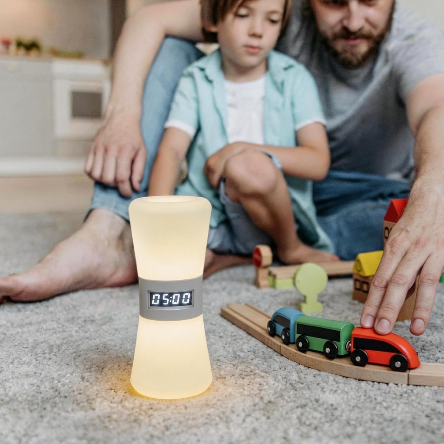 LED Visual Timer & Digital Hourglass, Rechargeable ADHD Timer for Kids and Adults, 1-99 Mins Adjustable Countdown Timer with Flowing Light, Portable Electronic Sand Timer for Classroom, Home