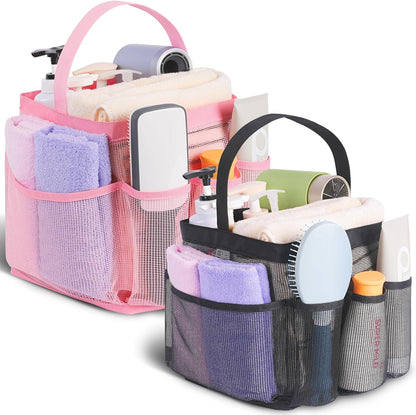 EUDELE Mesh Shower Caddy Portable for College Dorm Room Essentials, Shower Caddy Dorm with 8-Pocket Large Capacity for Beach, Swimming, Gym, Travel essentials