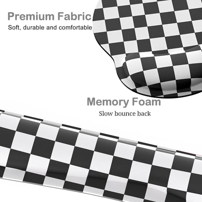 Ergonomic Mouse Pad with Wrist Rest and Keyboard Wrist Rest, Memory Foam Wrist Rest for Computer Keyboard, Easy Typing, Pain Relief, Mouse Pad Wrist Support for Gaming,Office, Laptop, Black Flower