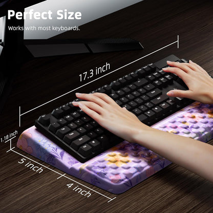 Ospelelf Tilt Keyboard Stand with Wrist Rest, Comfy Ergonomic Keyboard Riser Holder for Office Home