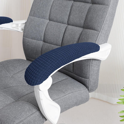 FORCHEER Office Chair Armrest Covers 12-15 Inch Velvet Elastic Black Arm Rest Covers for Desk Computer Chairs Washable