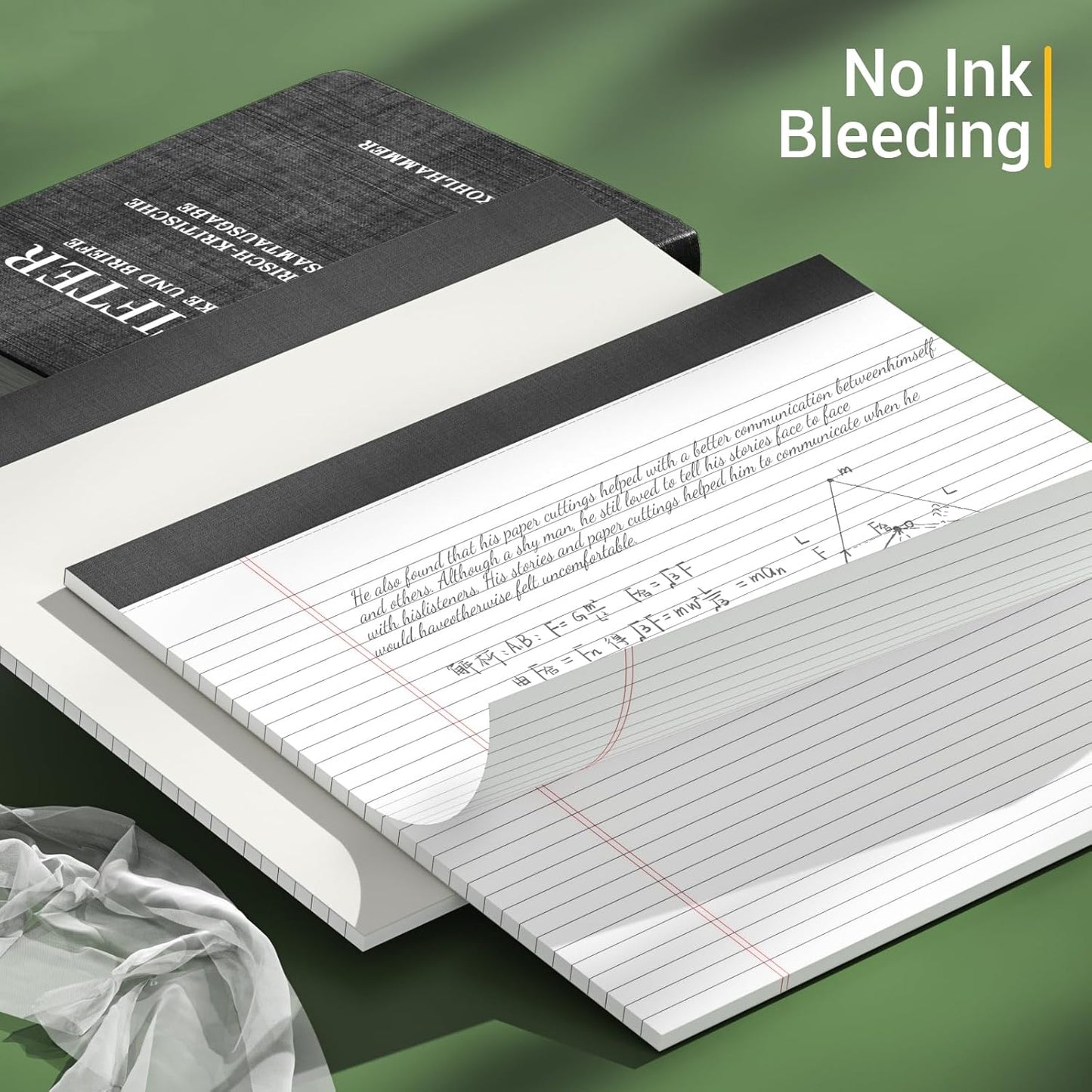 5 Pack Wide Legal Pads 11" x 9.5" Landscape Pink Purple Blue Green Yellow College Ruled Note Pad Narrow Ruled 30 Sheets per Notepad Perforated Writing Paper Thick Backboard Horizontal Pads of Paper