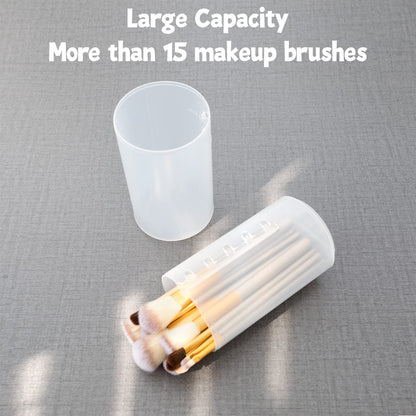 OCHEAL Makeup Brush Holders, 3 Pack of Makeup Brush Organizer Travel Case Retractable Plastic Travel Makeup Brushes Holder for Vanity Makeup Artist Brushes Storage Cup