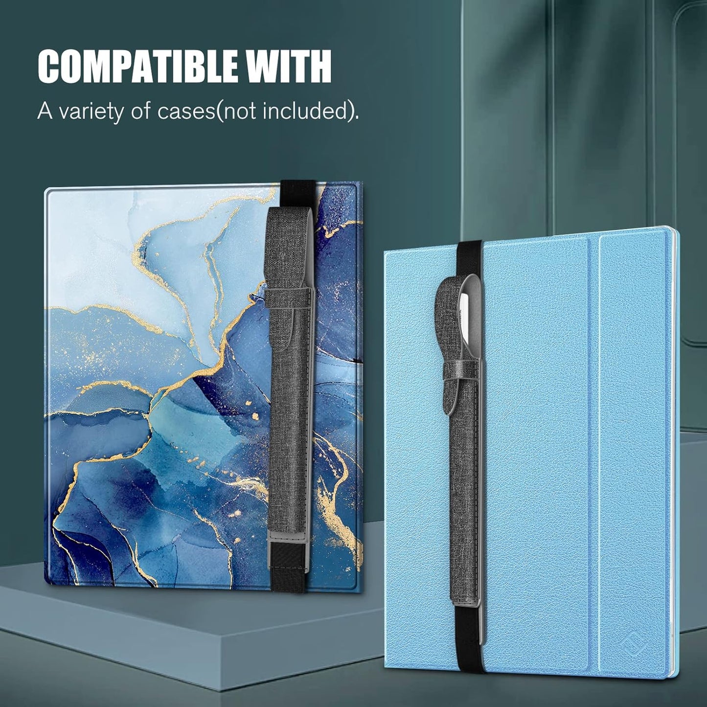 Fintie Pencil Holder Compatible with Remarkable 2, Stylus Pouch PU Leather Pen Sleeve Portable Elastic Pencil Case Cover for Remarkable 2/BOOX/Scribe Stylus Pen