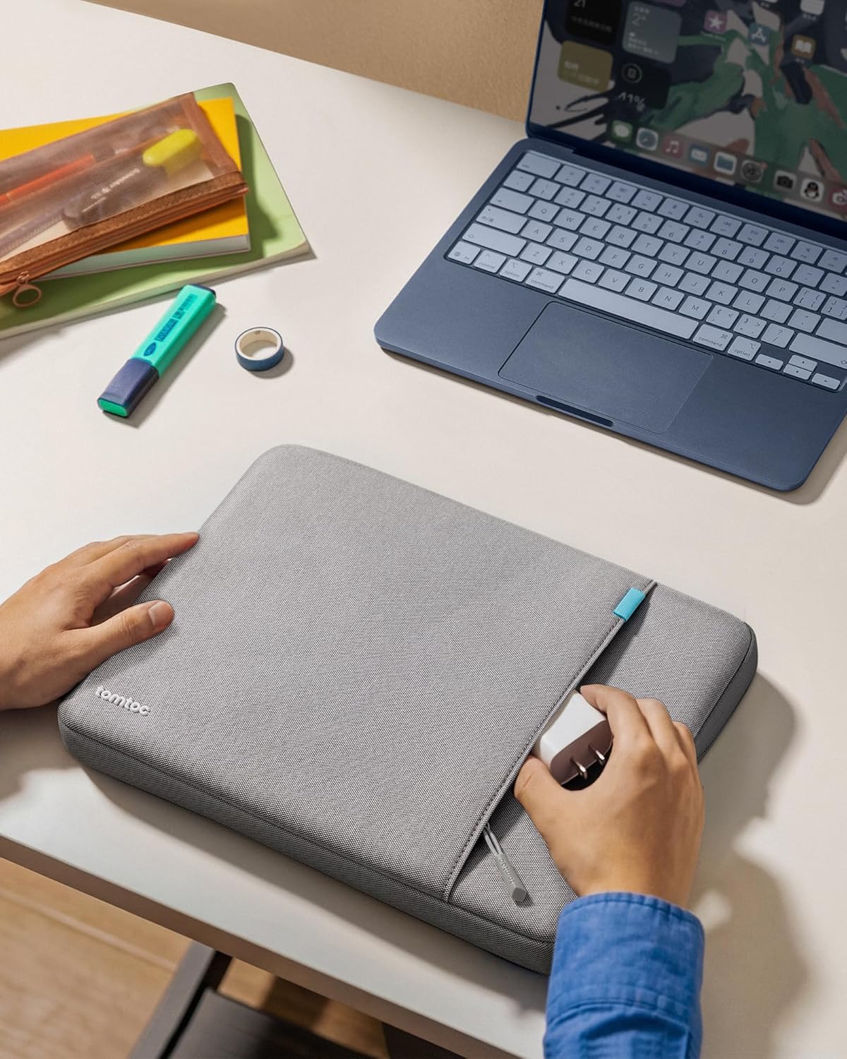 tomtoc 360° Protective Tablet Sleeve for 2026 iPad Air 11-inch (M4/M3/M2), iPad Pro 11-inch (M5/M4/4th/3rd/2nd/1st Gen) with Magic Keyboard/Smart Keyboard Folio, 11" iPad Water-Resistant Tablet Case
