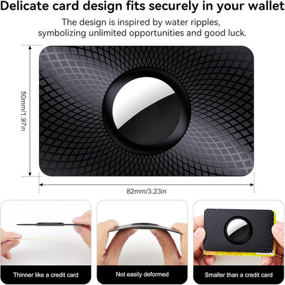 GOCII Compatible with Apple AirTag (1st & 2nd Generation), Ultra Thin AirTag Wallet Holder 2 Pack, Slim AirTag Card Holder Case for Purse, Handbag, Backpack, or Clutch