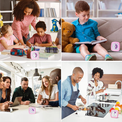 Secura 60-Minute Visual Timer, Silent Study Timer for Kids and Adults, Time Clocks, Time Management Countdown Timer for Teaching (Black & Cloud)