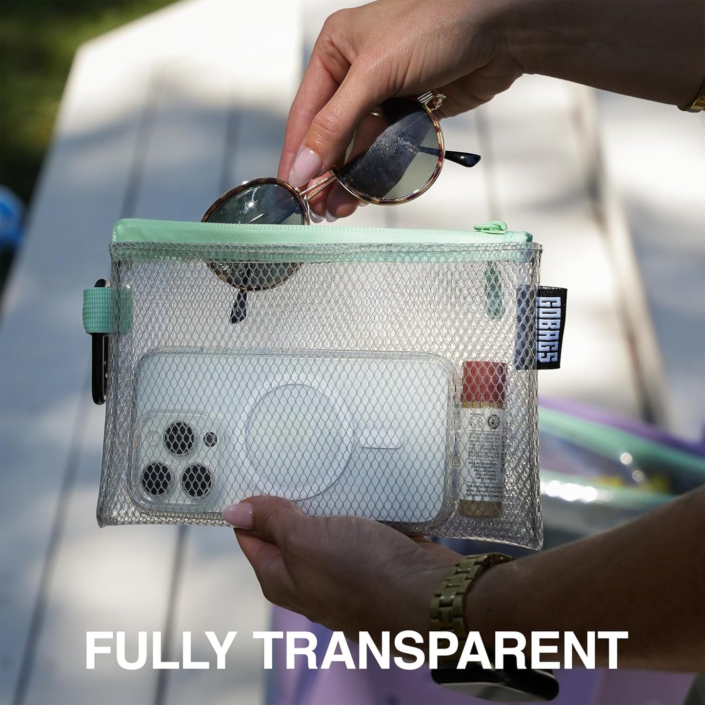 GOBAGS Air Production Multi‑Size Clear Zipper Pouch (4‑Pack) – Cable Organizer & Travel Gear Bag for Electronics, Camera Accessories, Tool Pouch & Small Tech Storage