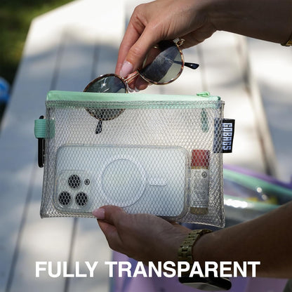 GOBAGS Air Production Multi‑Size Clear Zipper Pouch (4‑Pack) – Cable Organizer & Travel Gear Bag for Electronics, Camera Accessories, Tool Pouch & Small Tech Storage