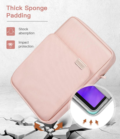 MoKo 13 Inch Tablet Sleeve Bag, Fits with 13 Inch New iPad Pro M5 & Air M4/M3, iPad Pro 12.9 M2&M1,Surface Laptop Go 12.4,Galaxy Tab S8+/S9+ 12.4,Handle Carrying Case with Shoulder Strap,Black &Gray