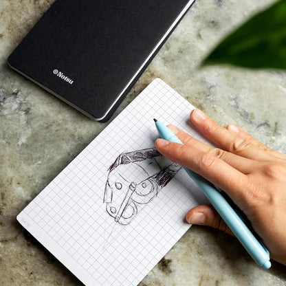 Notsu Dot Grid Desk Notepad 2 Pack | Minimalist Dotted Memo Mouse Pads with Premium Thick Paper, Small 5.5" x 8.5"