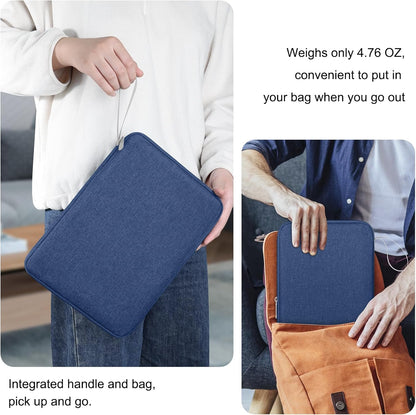 DTTO 9-11 Inch Tablet Sleeve with Handle for iPad 11-inch A16 / Air 11-inch M3 M2, iPad 10th Gen 10.9", iPad 9/8/7th Gen 10.2", iPad Air 5/4th Gen 10.9", iPad Pro 11, Galaxy Tab A9+, Blue