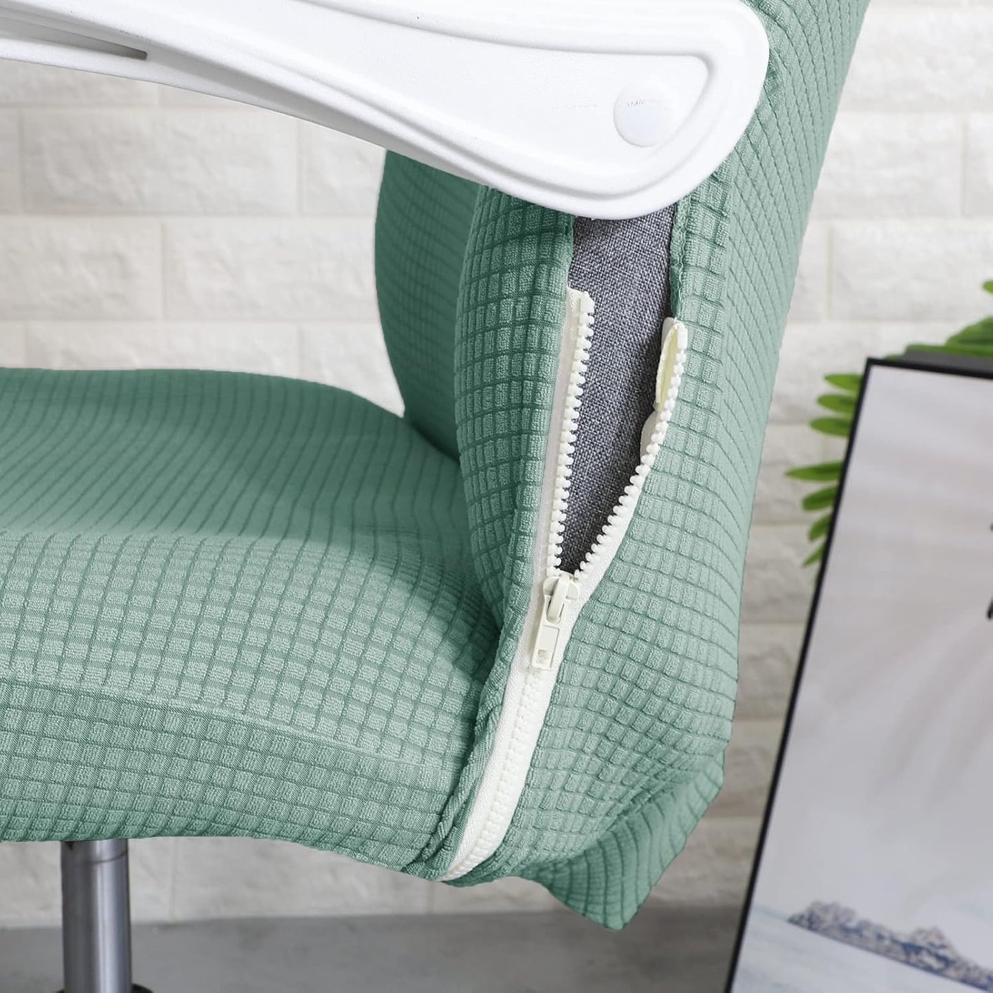 FORCHEER Office Chair Armrest Covers 12-15 Inch Velvet Elastic Black Arm Rest Covers for Desk Computer Chairs Washable