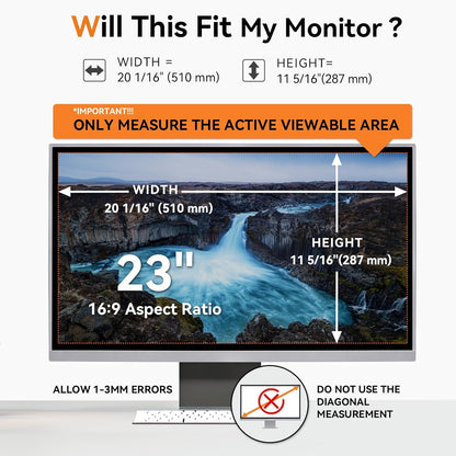 Mamol 34 Inch Curved Computer Privacy Screen Filter for 21:9 Aspect Ratio Widescreen Monitor - Anti Glare Blue Light Filter, Removable Computer Monitor Privacy Shield, Anti-Scratch Screen Protector
