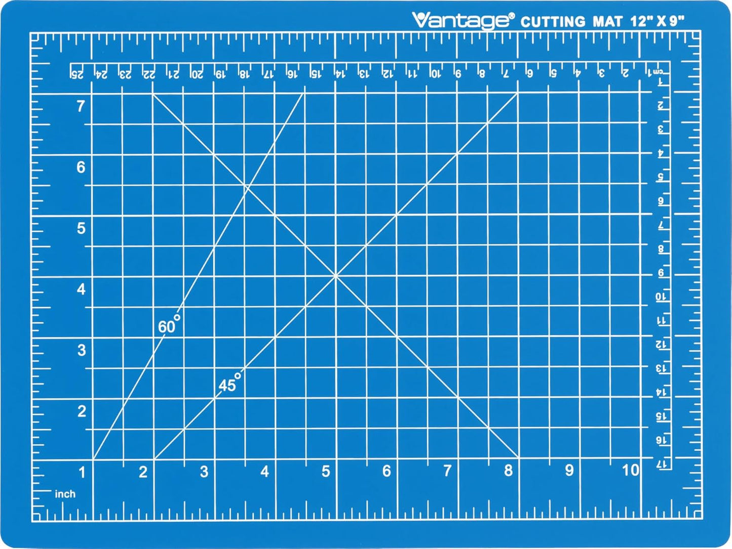 Dahle Vantage 10670 Premium Self-Healing Cutting Mat, 9"x12", 1/2" Grid, 5 Layers for Max Healing, Perfect for Crafts & Sewing, Black