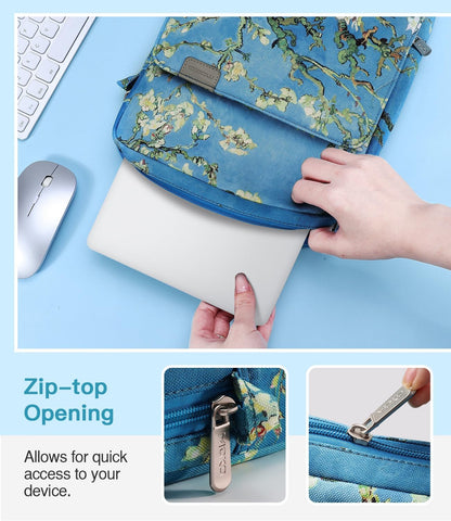 MoKo 13 Inch Tablet Sleeve Bag, Fits with 13 Inch New iPad Pro M5 & Air M4/M3, iPad Pro 12.9 M2&M1,Surface Laptop Go 12.4,Galaxy Tab S8+/S9+ 12.4,Handle Carrying Case with Shoulder Strap,Black &Gray