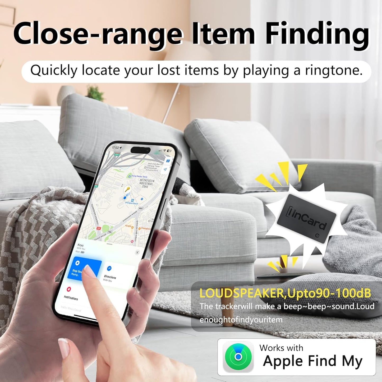 Wallet Tracker (Both iOS and Android) IP68 Bluetooth Smart Finder Card GPS Tracker for Bags Passport Works with Apple Find My (Apple MFi Certified) & Google Find My Device - 5 Year Battery Life