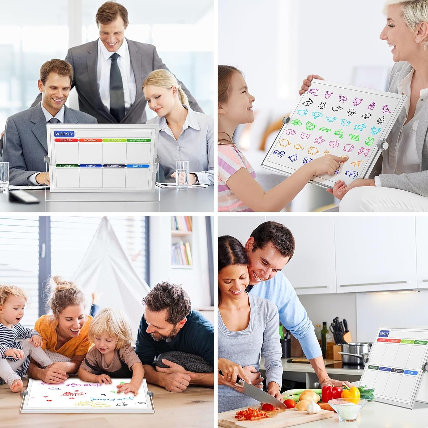 Small Dry Erase White Board, Magnetic Desktop Whiteboard with Stand, Dry Eease Board Mini Easel Double Sided on Table Top with Holder for Kids Drawing, Teacher Instruction