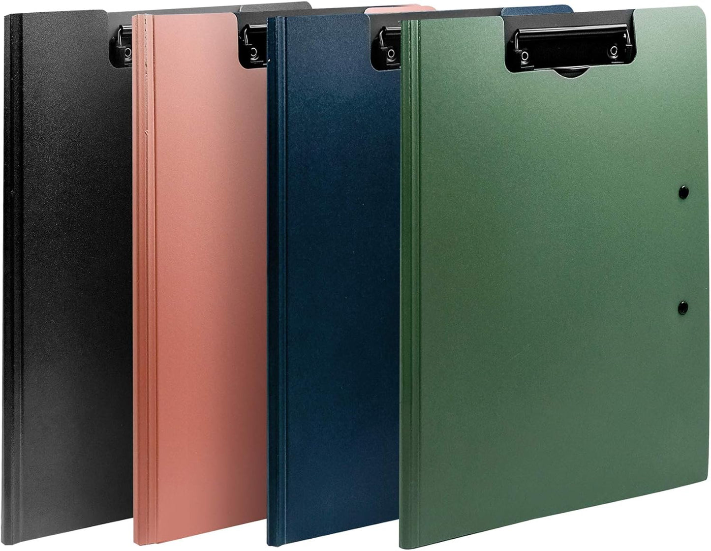 souG 4Pcs Clipboard Foldable,360°Cover Folder Clipboard Plastic Clipboards with Double Low Profile Clip,File Folder Storag Clipboards for A3 A4 Paper, Clip Boards for Office School Supplies (4 Colors)