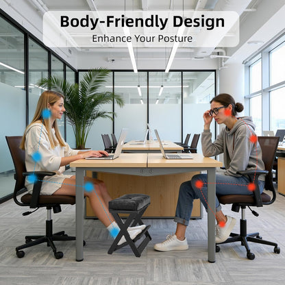 HOMELTSTBO Adjustable Foot Rest Under Desk, Wooden Double Step Footrest with 3 Height Options & Non-Slip EVA Surface, Ergonomic Foot Rest for Under Desk at Work, Enhances Posture,Home Office-Natural
