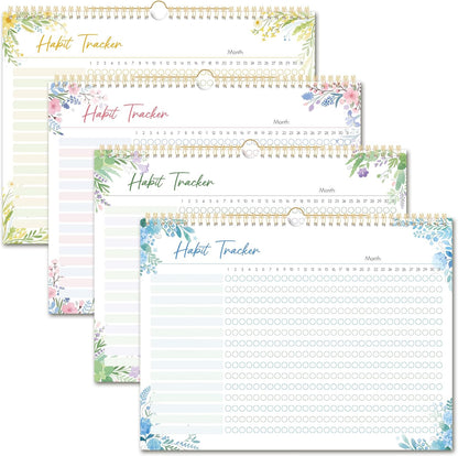 BIROYAL Habit Tracker Calendar 2026 (Undated 12 Months) - Daily Habit Tracker Jounal with Spiral Binding & Hanger - Goal Tracker - Motivational Monthly Habit Calendar - Productivity Tool and Workout Calendar - 8.6" x 11.2"