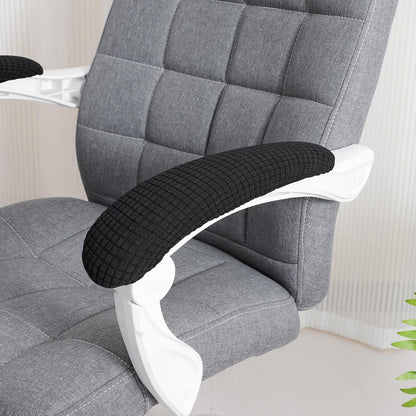 FORCHEER Office Chair Armrest Covers 12-15 Inch Velvet Elastic Black Arm Rest Covers for Desk Computer Chairs Washable