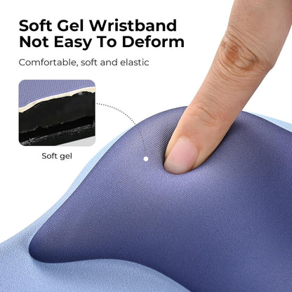 EooCoo Ergonomic Mouse Pad with Gel Wrist Rest Support, Middle Concave Design for Natural Wrist Alignment, Non-Slip Base Mousepad for Laptop, Computer, Office Desk Accessories, Carpal Tunnel Syndrome