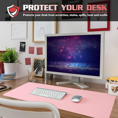 K KNODEL Non-Slip Desk Mat, Desk Pad, Desk Blotter, Desktop Mat for Desk, Large Desk Protector, Office Computer and Laptop Mat for Desk (31.5"x15.7", Brown)