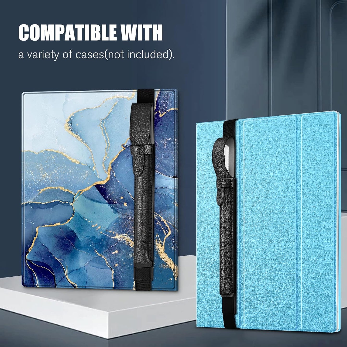 Fintie Pencil Holder Compatible with Remarkable 2, Stylus Pouch PU Leather Pen Sleeve Portable Elastic Pencil Case Cover for Remarkable 2/BOOX/Scribe Stylus Pen