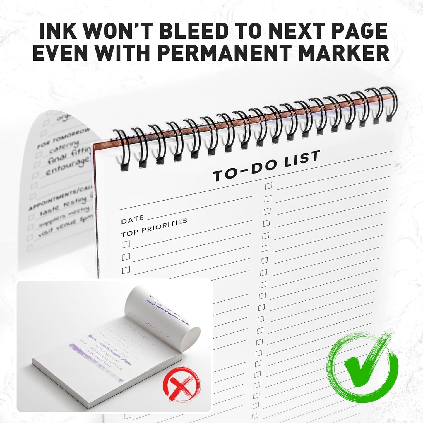 To Do List Notepad: With Multiple Functional Sections - Large Size 8.5x11" 52 Sheets - Tear Off Daily Planner Notebook - Task CheckList Organizer Agenda Pad for Work - Note, Plans, Goals, Grocery, and