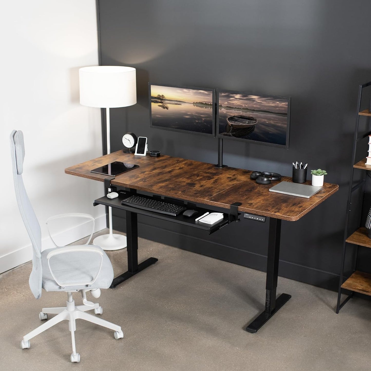 VIVO Large Keyboard Tray Under Desk Pull Out with Extra Sturdy C Clamp Mount System, 27 (33 Including Clamps) x 11 Inch Slide-Out Platform Computer Drawer for Typing, Black, MOUNT-KB05E