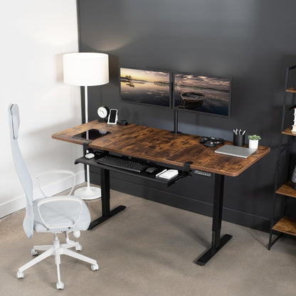 VIVO Large Keyboard Tray Under Desk Pull Out with Extra Sturdy C Clamp Mount System, 27 (33 Including Clamps) x 11 Inch Slide-Out Platform Computer Drawer for Typing, Black, MOUNT-KB05E