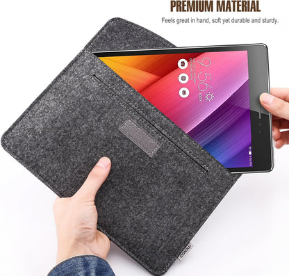 MoKo 9-11 Inch Felt Tablet Sleeve Bag Carrying Case Fits with New 11-inch iPad Air M2, New 11-inch iPad Pro M4, iPad 10th Gen 10.9, iPad 9/8/7th 10.2, iPad Air 5/4th 10.9, iPad 9.7 - Dark Gray
