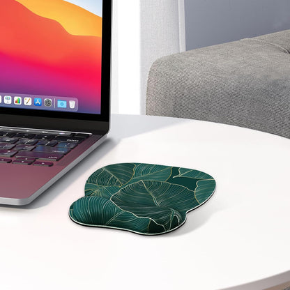 EooCoo Ergonomic Mouse Pad with Wrist Support, Mousepad with Memory Foam Wrist Rest and Non-Slip Base for Computer, Cafe, Home & Office, 9.64 x 8.26 in Office Desk Accessories