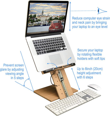 BS1500PRO Large Portable Height Adjustable Foldable Eye-Level Ergonomic Bookstand Holder for Reading Hands Free Large Thick Heavy College Textbooks Tablets Neck Pain Free