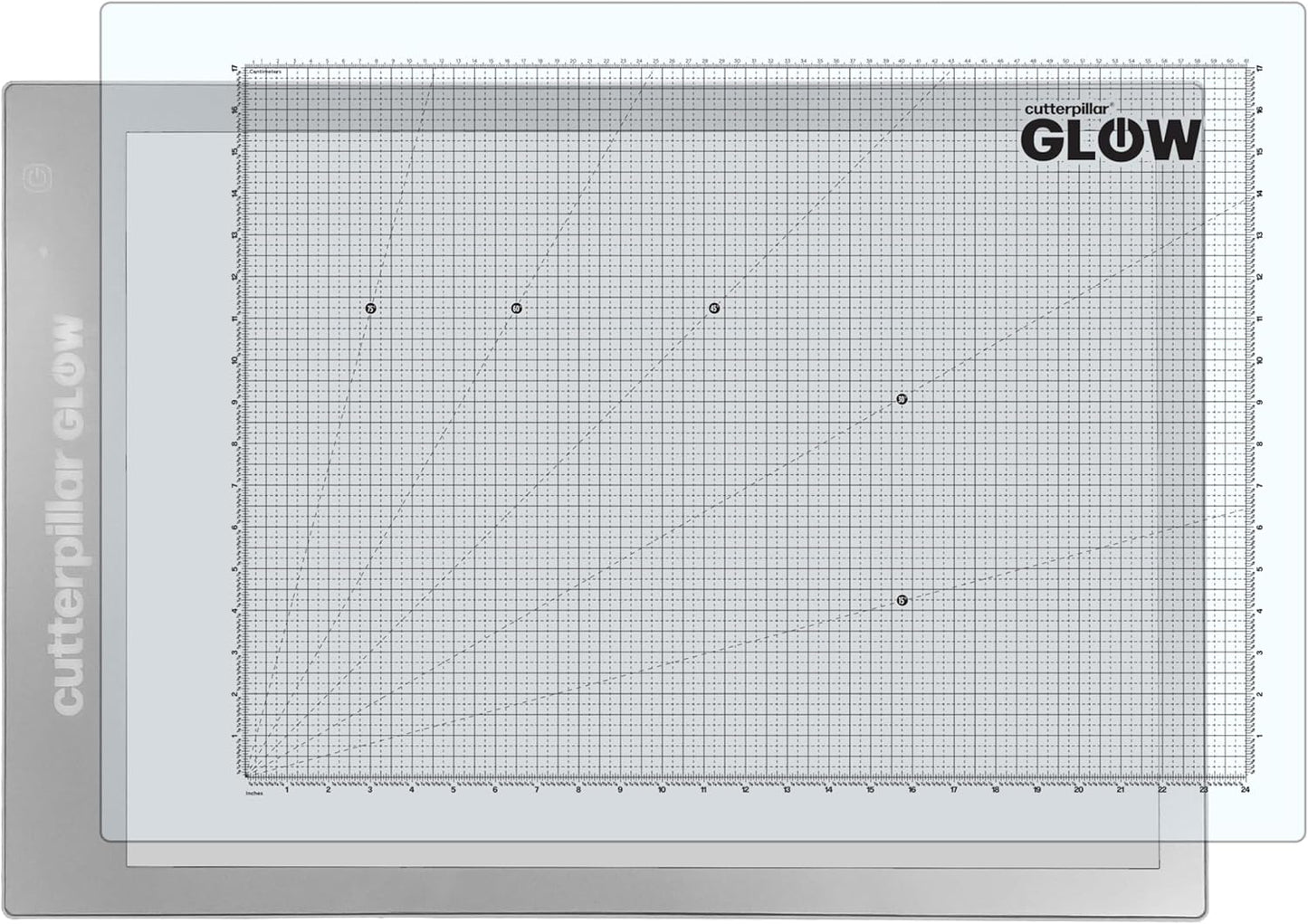 Cutterpillar Glow Premium II LED Light Board with Translucent Self-Healing Cutting Mat – 13" x 19" Light Box Tracing Pad with Non-Slip Mat and Built-in Rechargeable Battery
