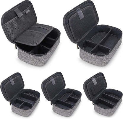 sisma Travel Electronics Organizer Small Carrying Case for Cables Phone Chargers USB Plugs Power Cords Earbuds Adapter Tech Accessories Pouch -Grey