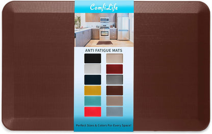 ComfiLife Anti Fatigue Floor Mat – 3/4 Inch Thick Kitchen Mats for Floor, Standing Desk Mat, Kitchen Rug – Comfort at Home, Office – Durable – Stain Resistant – Non-Slip Bottom (20" x 32", Black)