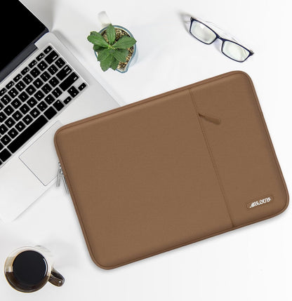 MOSISO Laptop Case 13.3 inch, 13-13.3 inch Laptop Sleeve Compatible with MacBook Air/Pro 13/Pro 14 M5 M4 M3 M2 M1, HP Dell ASUS Lenovo,Polyester Vertical Computer Sleeve Bag with Pocket, Antique Green - Colors B