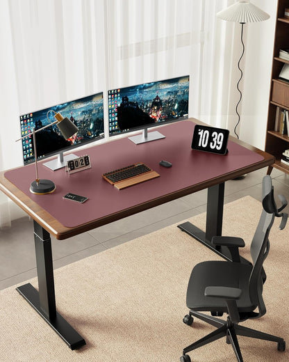 YSAGi 35.4" x 17" Large PU Leather Desk Mat for Keyboard and Mouse - Waterproof Non-Slip Desk Pad Protector for Office, Home, Writing Desk, Black