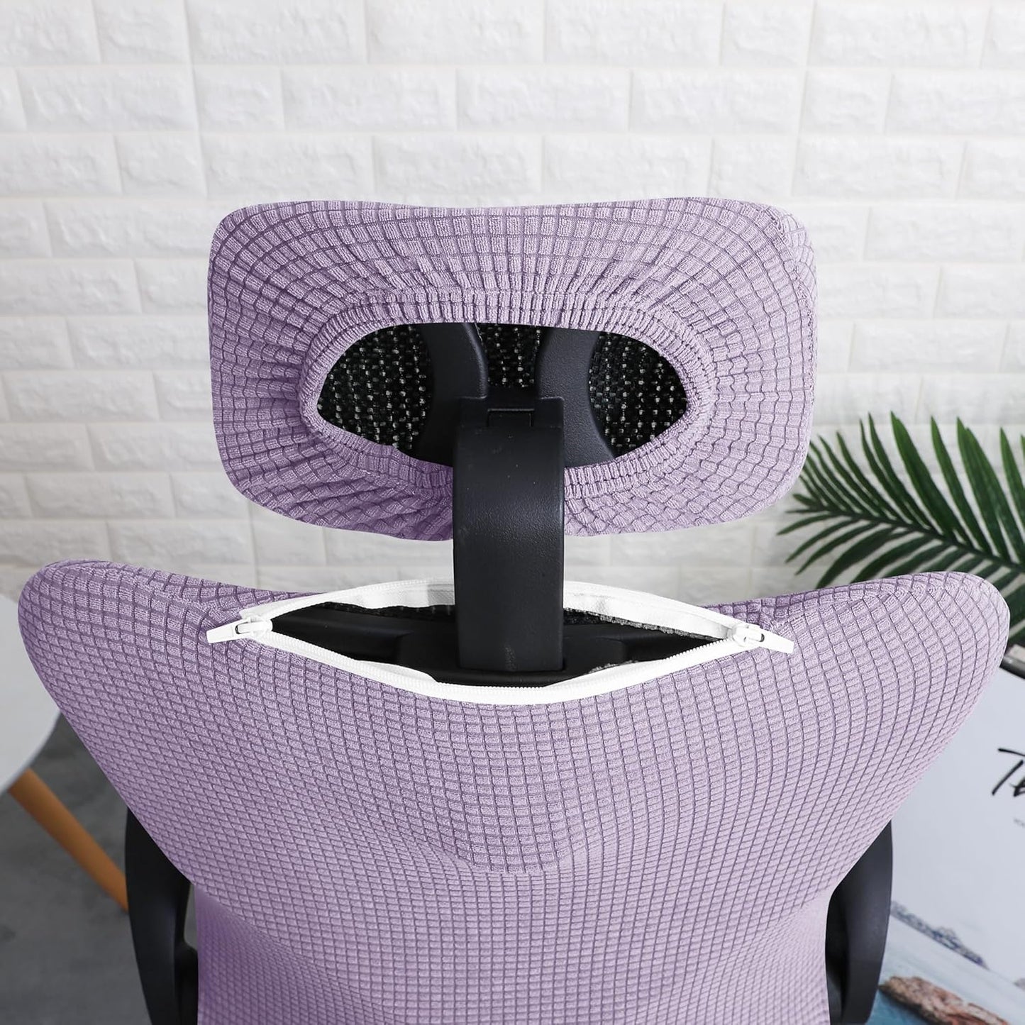 FORCHEER Office Chair Armrest Covers 12-15 Inch Velvet Elastic Black Arm Rest Covers for Desk Computer Chairs Washable