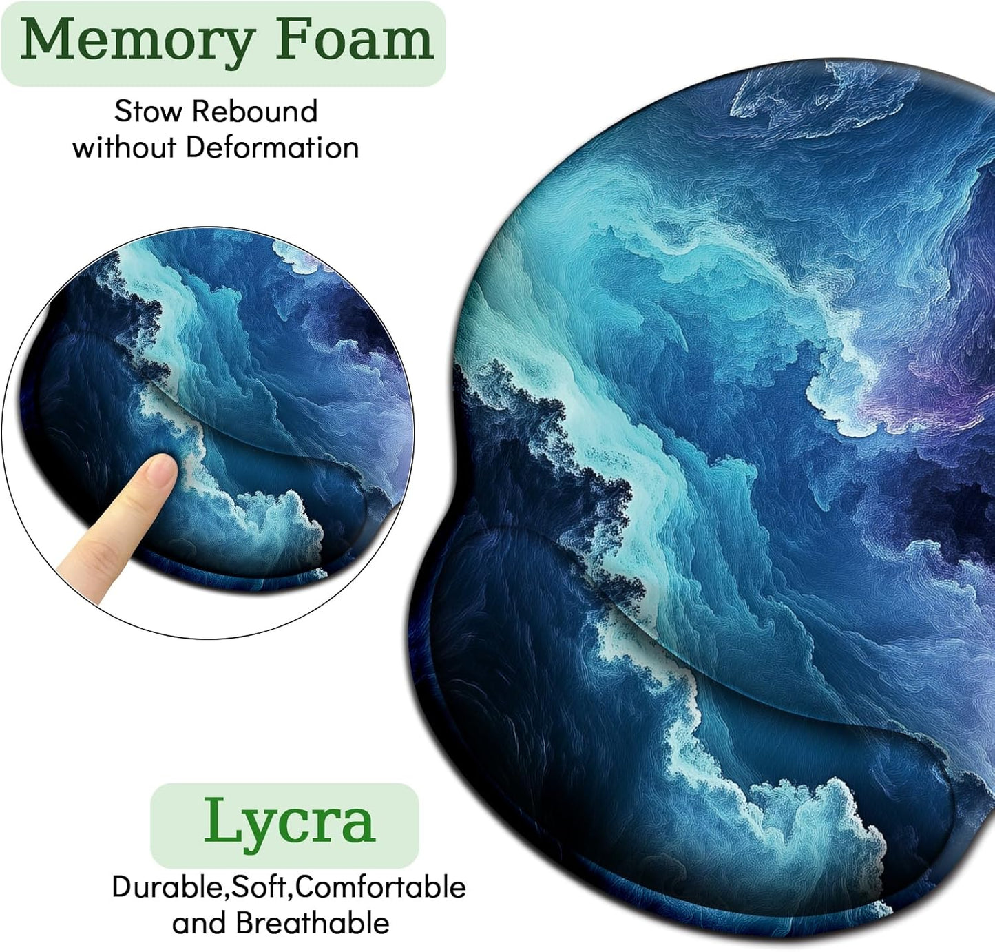 LIMKRIAN Cat Ergonomic Mouse Pad with Wrist Rest, Gaming Mouse Pad with Wrist Support, Funny Mouse Pads for Desk, Computer Mousepad with Non-Slip Pain Relief PU Base, Cute Office Desk Accessories