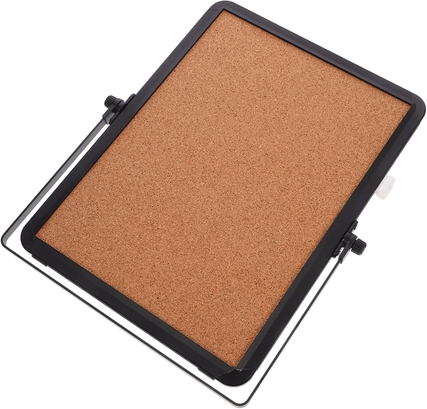 Office Cork Board Message Board 12.20X9.05In Desktop Bulletin Reminder with Aluminum Frame Stand for Home Study Workspace
