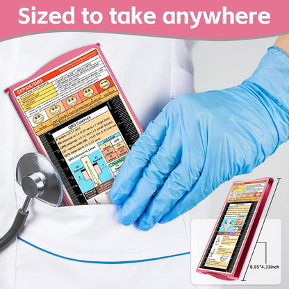 Nursing Clipboard Foldable Nurse Clipboards: Folding Medical Clipboard with Nursing Edition Cheat Sheets Pocket Size Foldable Clipboards for Nurses Clinical Clip Board for Students Doctors Green